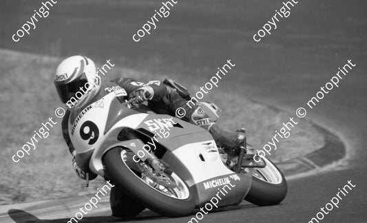 1992 Kya MC 9 Peter Labuschagne Yamaha TZ CHECK COLOUR PIC FOR SCHEME (Colin Watling Photographic) (2)