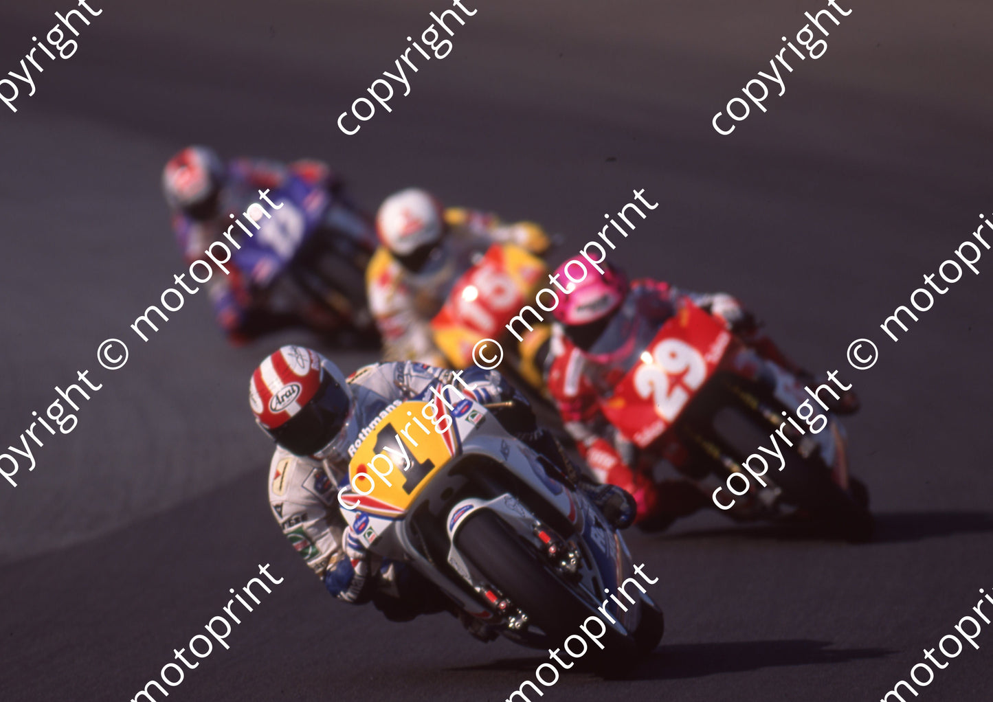 1992 Kya SA GP MC 250 1 L Cadalora Honda 29 M Biaggi Aprilia SCAN A3 (Watling)