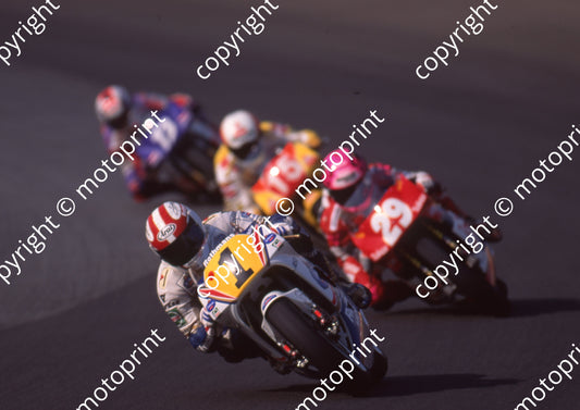 1992 Kya SA GP MC 250 1 L Cadalora Honda 29 M Biaggi Aprilia SCAN A3 (Watling)