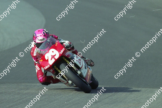 1992 Kya SA GP MC 250 29 Max Biaggi Aprilia RSV (Watling Photo)