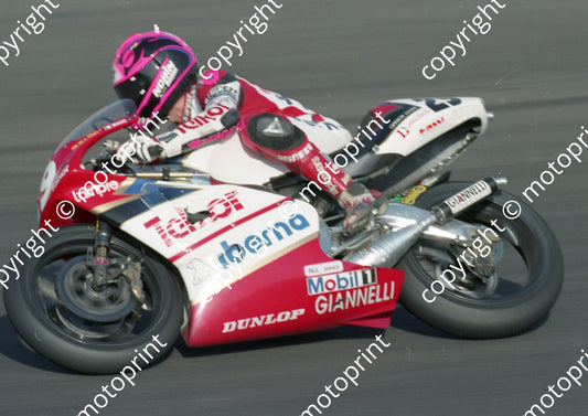 1992 Kya SA GP MC 250 29 Max Biaggi Aprilia RSV (Watling Photo) (2)