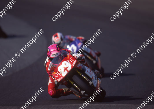 1992 Kya SA GP MC 250 29 Max Biaggi Aprilia SCAN A3 (Watling Photo)