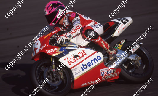 1992 Kya SA GP MC 250 29 Max Biaggi Aprilia (Watling Photo)