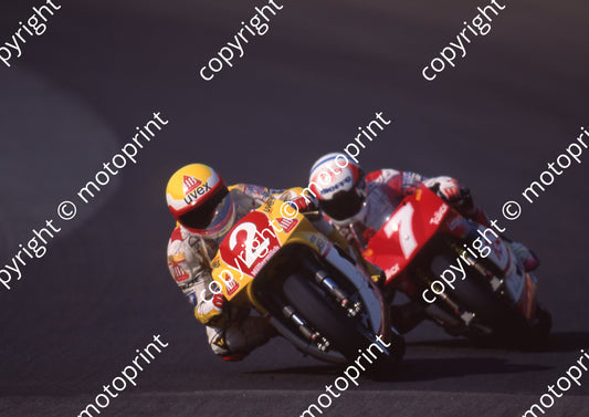 1992 Kya SA GP MC 250 2 Bradl Honda 7 FRankie Chili Aprilia SCAN A3 (Watling)