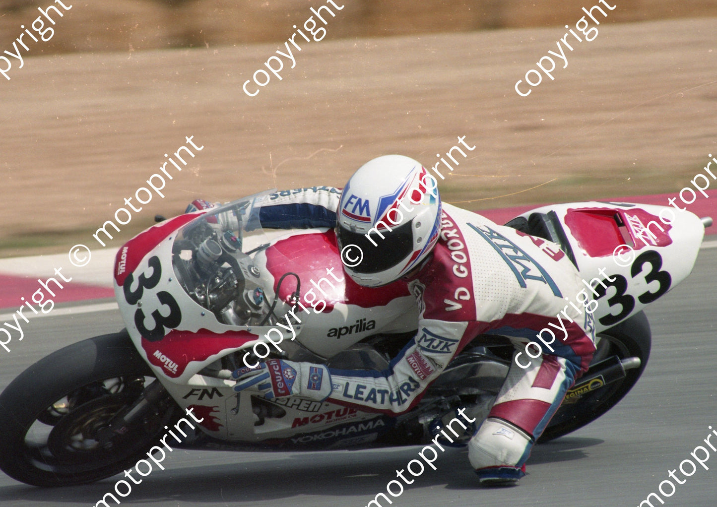 1992 Kya SA GP MC 250 33 Jurgen vd Goorbergh Aprilia (Watling Photo)