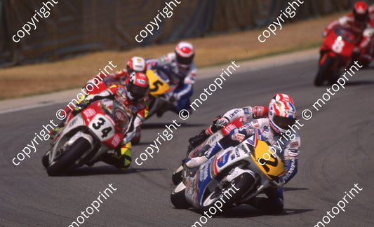 1992 Kya SA GP MC 500 2 Mick Doohan Honda 34 Kevin Schwantz Suzuki (Watling