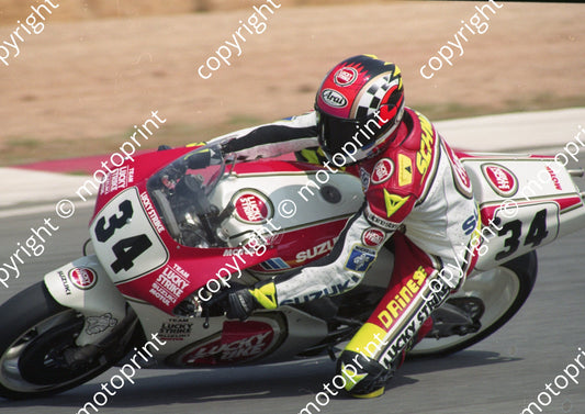 1992 Kya SA GP MC 500 34 Kevin Schwantz Suzuki (Watling Photo)(3)