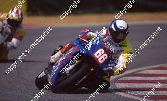 1992 Kya SA GP MC 500 66 Russell Wood Harris Yamaha (Watling Photo)