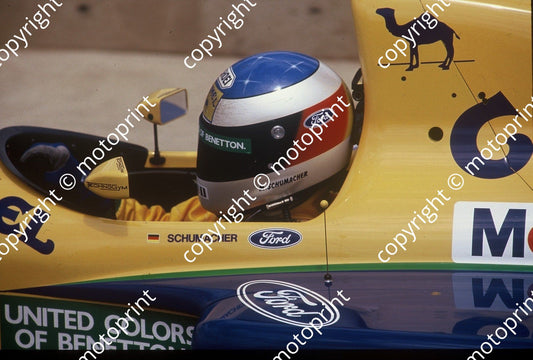 1992 SA GP 19 Michael Schumacher Benetton (courtesy Roger Swan) (418)