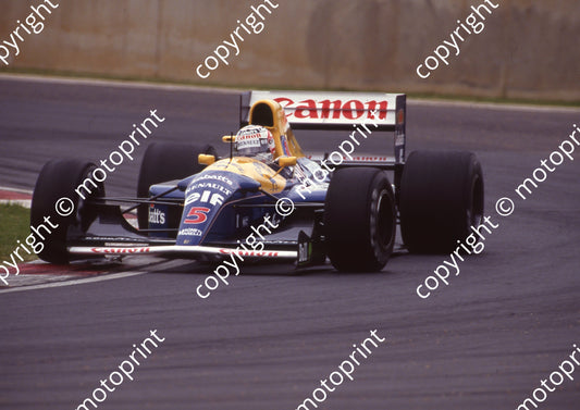 1992 SA GP 5 Nigel Mansell Williams Ren FW14B (Watling)(9)