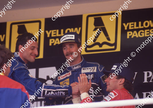 1992 SA GP 6 Patrese 5 Mansell 1 Senna (Watling)