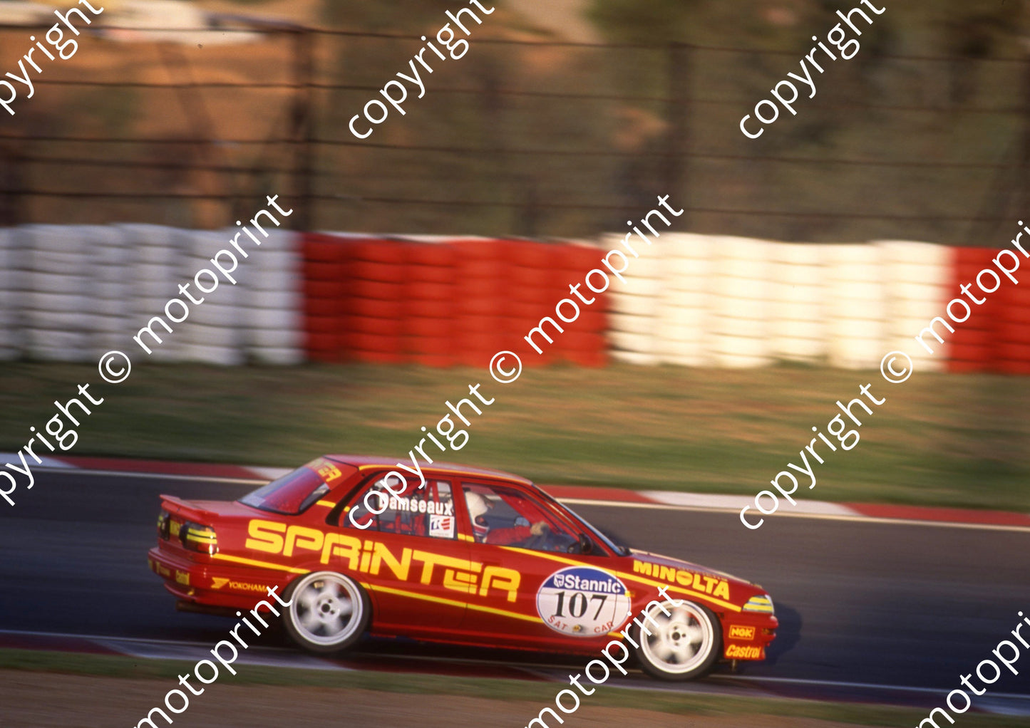 1993 Kya May SATCAR 107 Serge Damseaux Toyota Sprinter scan 20x30cm (Roger Swan) (4)