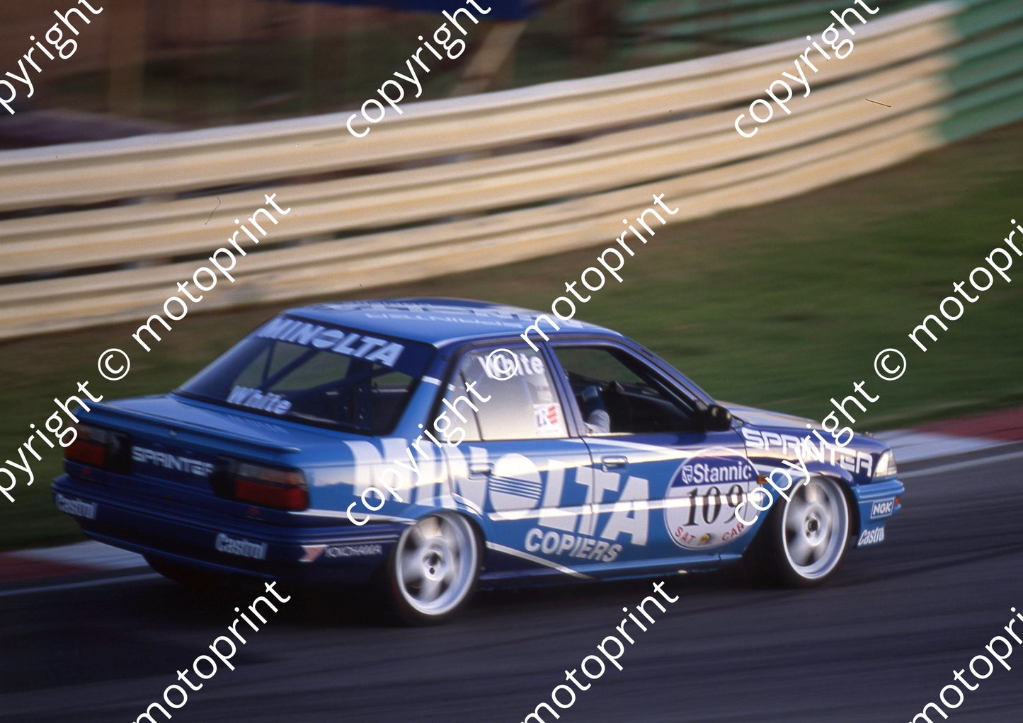 1993 Kya May SATCAR 109 Mike White Toyota Sprinter scan 20x30cm (Roger Swan) (1)