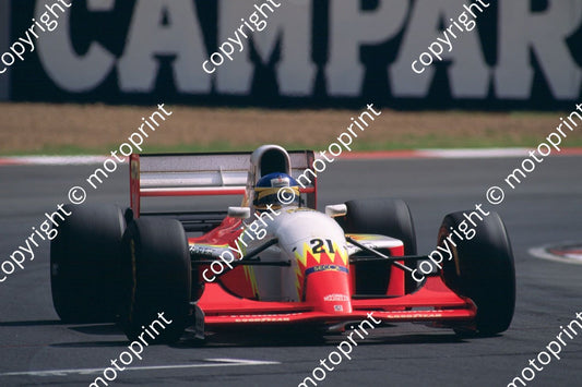1993 SA GP 21 Michele Alboreto Lola T93-30 Ferrari eng (courtesy Roger Swan) (392)