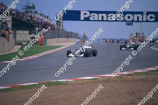1993 SA GP 30 JJ Lehto, 29 Karl Wendlinger Sauber C12s (courtesy Roger Swan) (316)