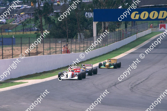 1993 SA GP 8 Senna McLaren MP4-8_ 2  Prost Williams FW15c 5 Schumacher Benetton B193a (courtesy Roger Swan) (3)