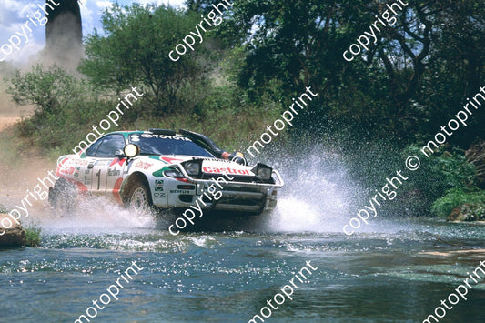 1993 Safari 1 Juha  Kankkunen, Piironen Celica turbo 4WD river sequence (R Swan) (8)