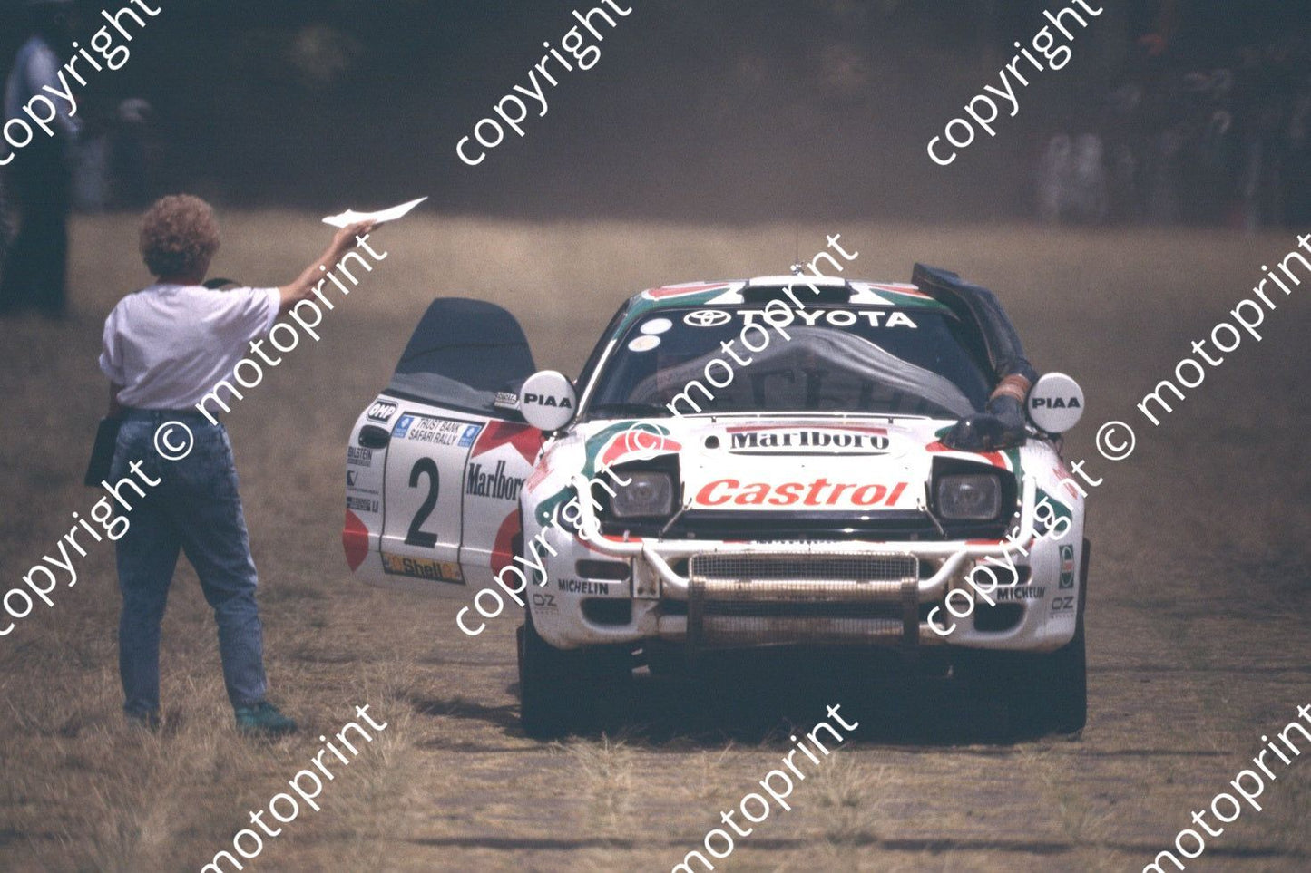 1993 Safari 2 Markku Alen, Ilkka Kivimaki Celiva finish seq  (Roger Swan) (1)