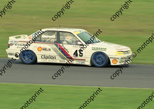 1993 Thruxton BTCC 45 Rob Gravett Peugeot 405 Mi16 (Watling Photo)