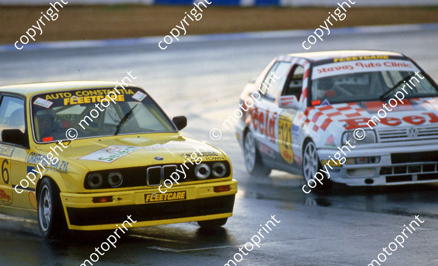 1995 Kya Fleetcare wet 121 Hein Lategan Jetta 36 Kosie Swanepoel BMW325iS (Watling Photo) (9)