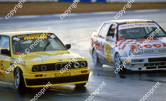 1995 Kya Fleetcare wet 121 Hein Lategan Jetta 36 Kosie Swanepoel BMW325iS (Watling Photo) (9)