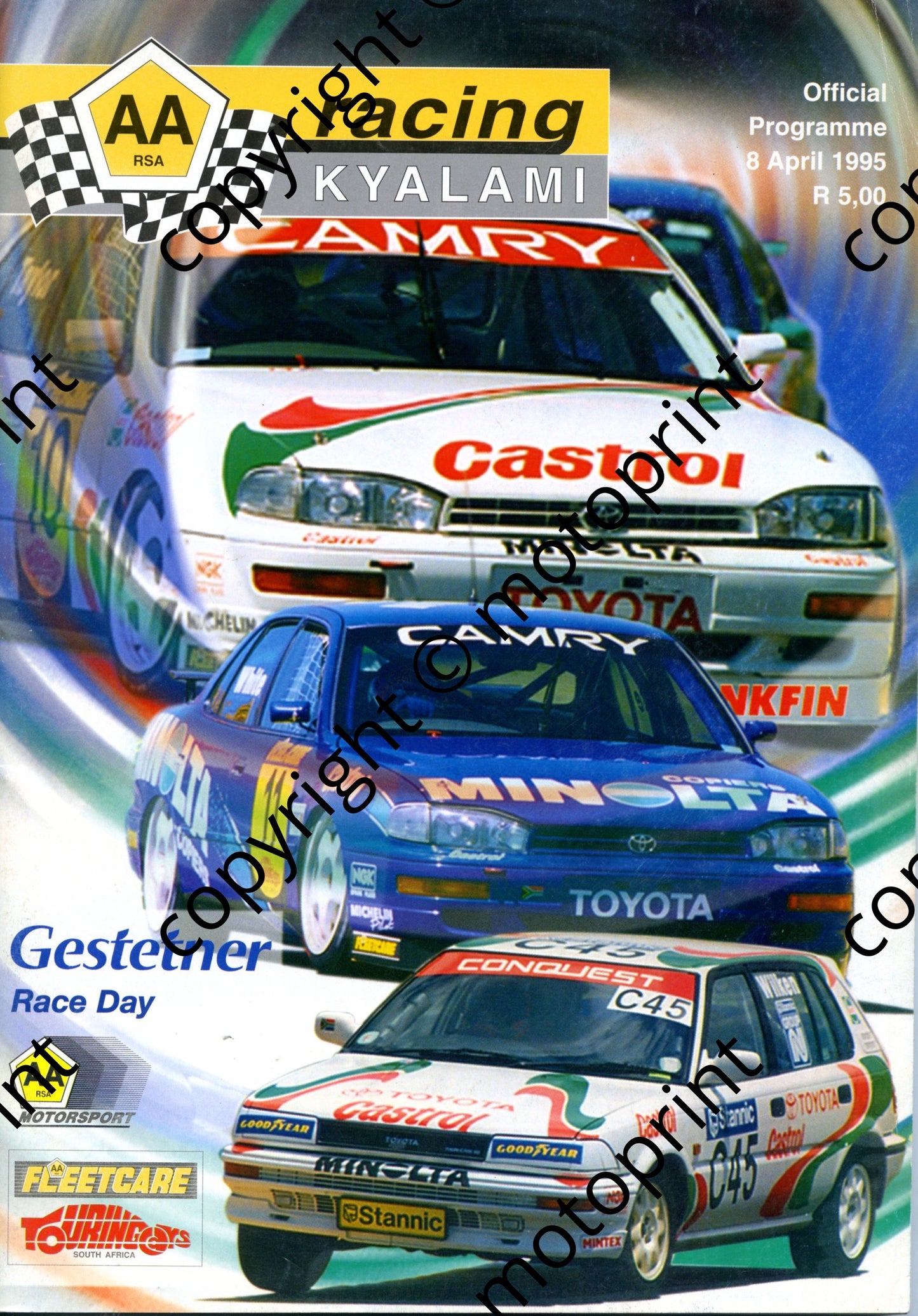 1995 Kyalami April; entry list Fleetcare supertouring; colour pics drivers 001