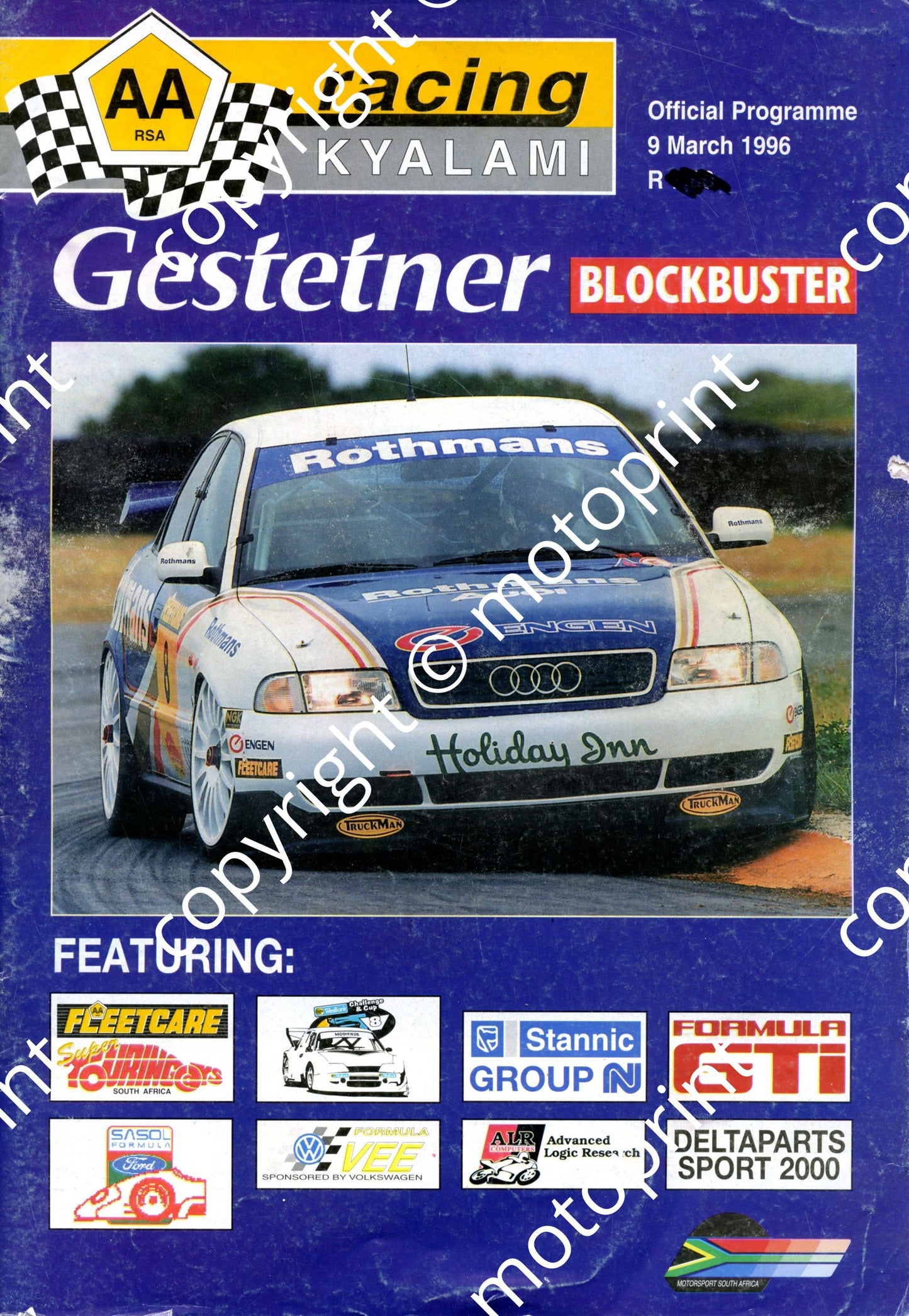 1996 Gestetner March Kyalami; map, Supertouting, GTi, Wesbank mod, Gp N, FF, FV, motorcycles, Sports 2000  001 (1)