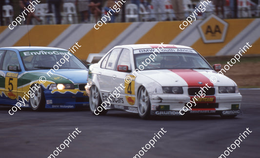 1996 Kya Fleetcare Intnl 4 Peter Kox 5 Deon JOubert BMW318i (Watling Photo) (2)