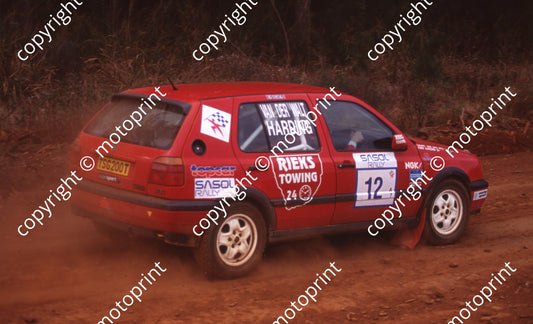 1996 Sasol Rally 12 Tjaart vd Walt, Cindy Crossley-Harding Golf (Watling Photo) (33)