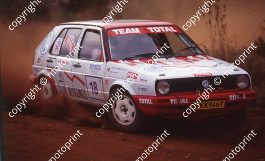 1996 Sasol Rally 18 Barry Grobbelaar, Niel Fourie Golf (Watling Photo)160