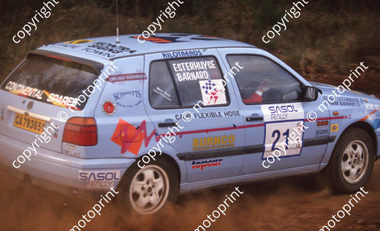 1996 Sasol Rally 21 Johan Barnard, Sergei Esterhuyse Golf (Watling Photo)122 (2)
