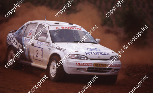 1996 Sasol Rally 2 Enzo Kuun, Guy Hodgson Hundai Accent 4x4 (Watling Photo)
