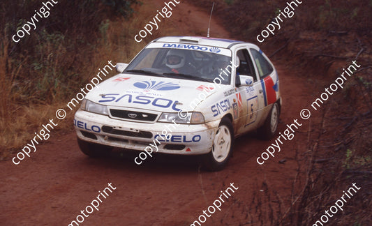 1996 Sasol Rally 5 Sarel vd Merwe, Franz Boshoff Daewoo Cielo (Watling Photo) (1)
