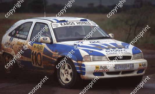 1997 AGIP Rally 110 Robbie Head, Guy Hodgson Daewoo (Watling Photo)