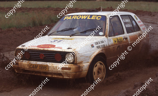 1997 AGIP Rally 31 Pierre Goosen, Ossie de Jongh Golf (Watling Photo)