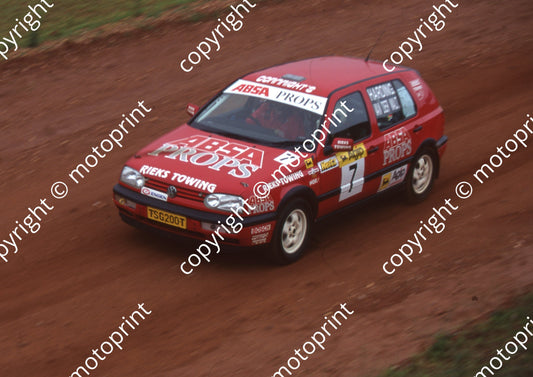 1997 AGIP Rally 7 Tjaart vd Walt, Cindy Harding Golf (Watling Photo) (1)