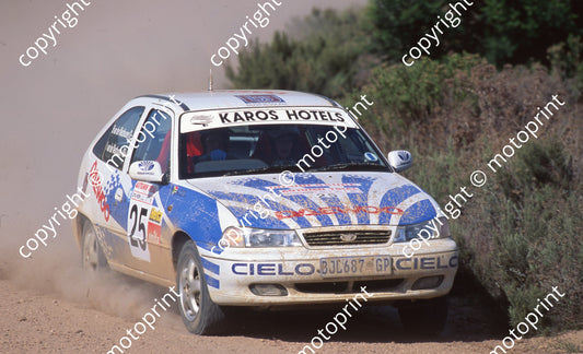 1997 Autumn Trial 25  Ben, Isebel vd Westhuizen Daewoo Cielo (Watling Photo)
