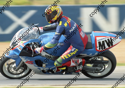 1997 Kya Nov MC MW Mark Willis Suzuki NOTE FRONT MUDGUARD WAYNE HEASMAN RACING (Colin Watling Photographic) (102)