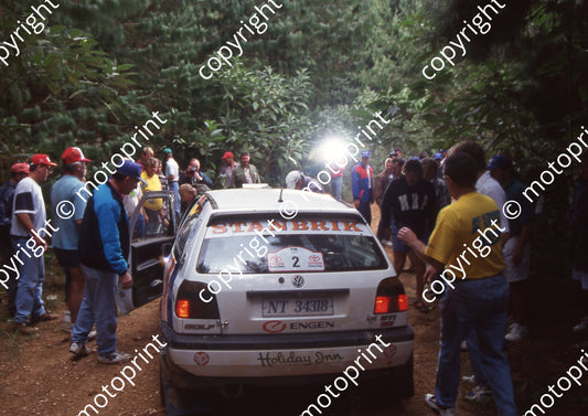 1997 Toyota Dealer Rally 2 Jan Habig, Douglas Judd Golf DAMAGE (Watling Photo) (4)