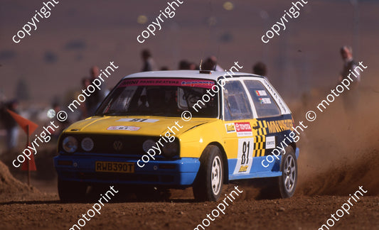 1997 Toyota Dealer Rally 81 E Miranda Pretorius check Golf (Watling Photo) (4)