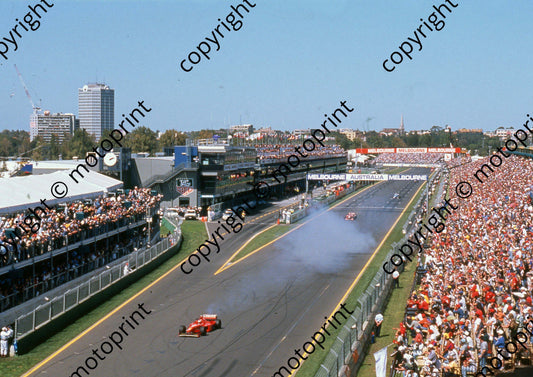 1998 Australian  GP Michael Schumacher Ferrari F300 lap 5 eng failure when 3rd (3)
