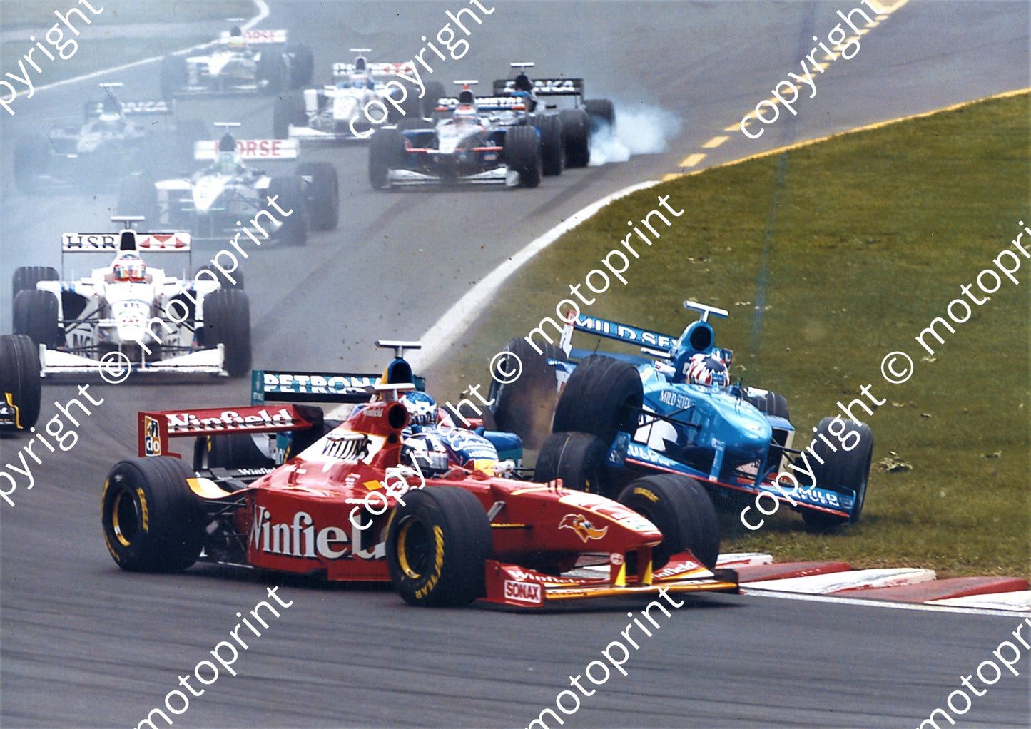 1998 Canadian GP Heinz-Harald Frentzen FW20, Jarno Trulli Prost AP01, Alex Wurz Benetton B198   (2)