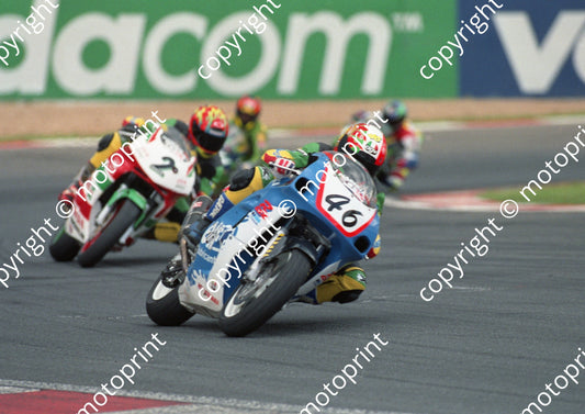 1998 Kya Nov SA v Aus 46 Brett McLeod Suzuki 7 Graeme van Breda Suzuki (Colin Watling Photographic) (98)