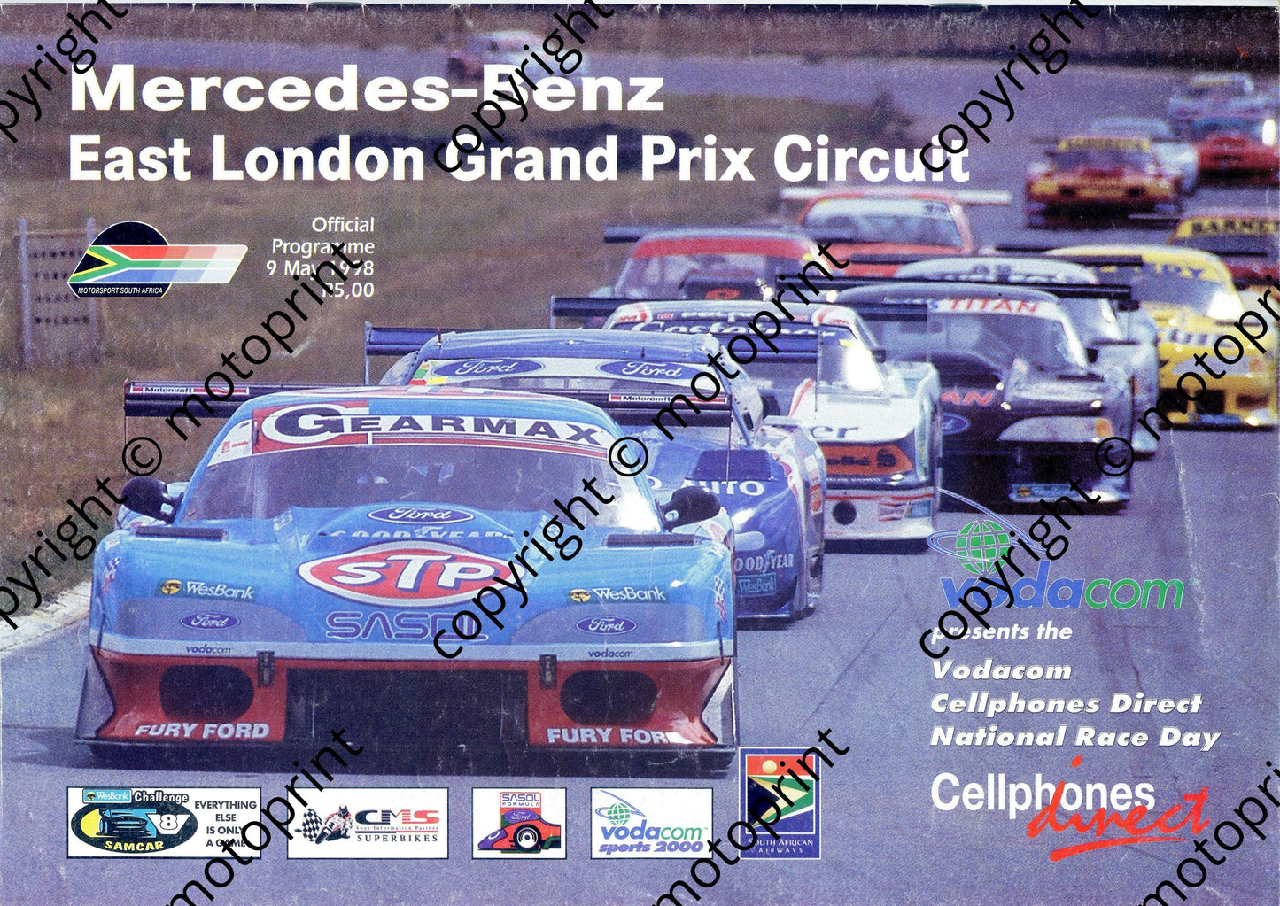 1998 May EL Cover, entries WEsbank V8, CMS SBK MC, FF, S2000, Historic, regional MC and saloons