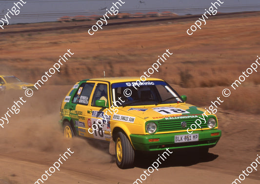 1998 Stannic Rally 18 Rocky Reyneke, ..Gerntholtz VW Golf (Watling Photo) (1)