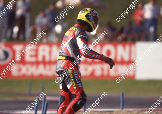 1999 Kya SBK 18 Carlos Macias Perdomo Ducati FALL (Watling Photo)  (4)
