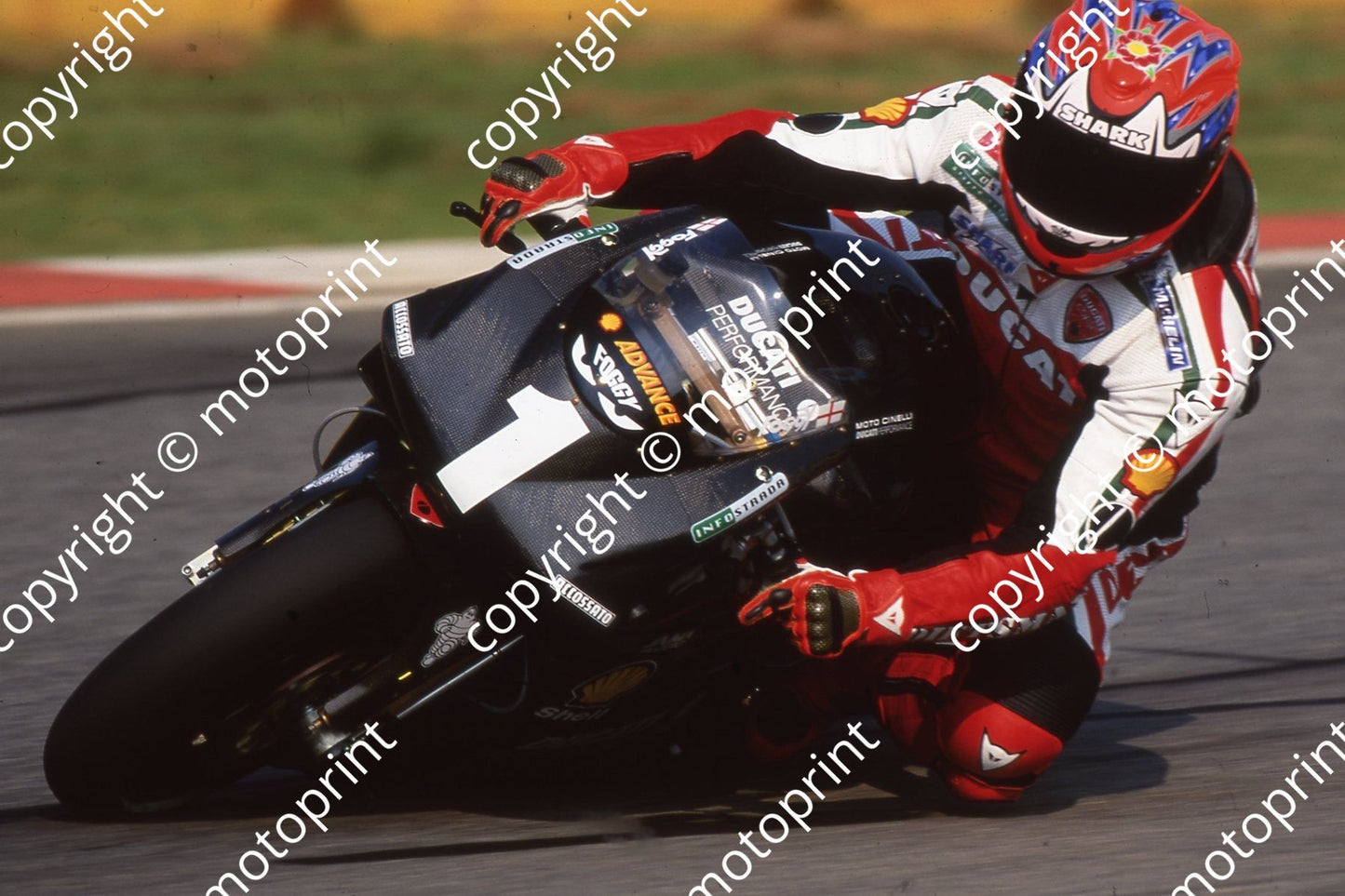 1999 Kya SBK 1 Carl Fogarty Ducati practice (Watling Photo) (7)