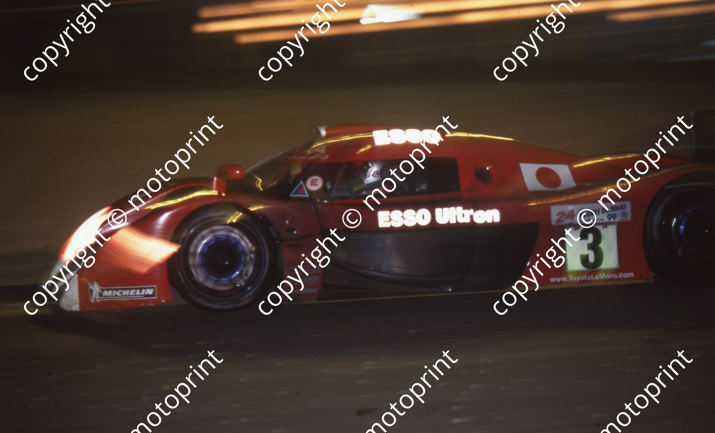 1999 Le Mans 3 Katayama, Tsuchiya, Suzuki Toyota GT 0ne blur (Watling Photo) (2)