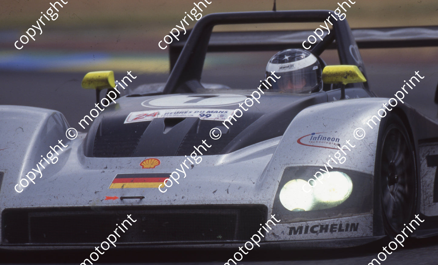 1999 Le Mans 7 Audi Michele Alboreto, Dindo Capello, ...Aiello Audi R8R (Watling Photo) (1)