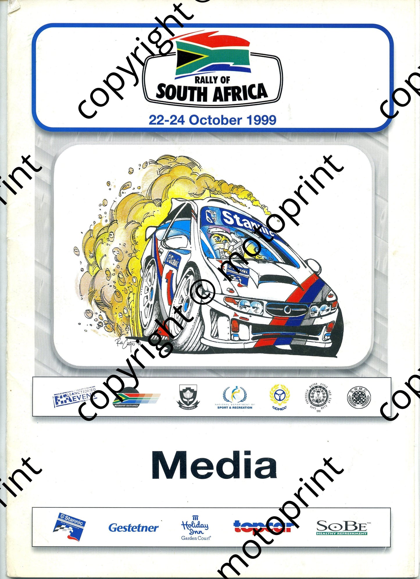 1999 Oct Rally of South Africa 22-24 October Cover Spectator guide, special stage times.